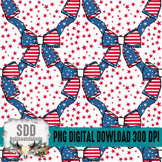 Coquette Patriotic Bow Seamless Bundle