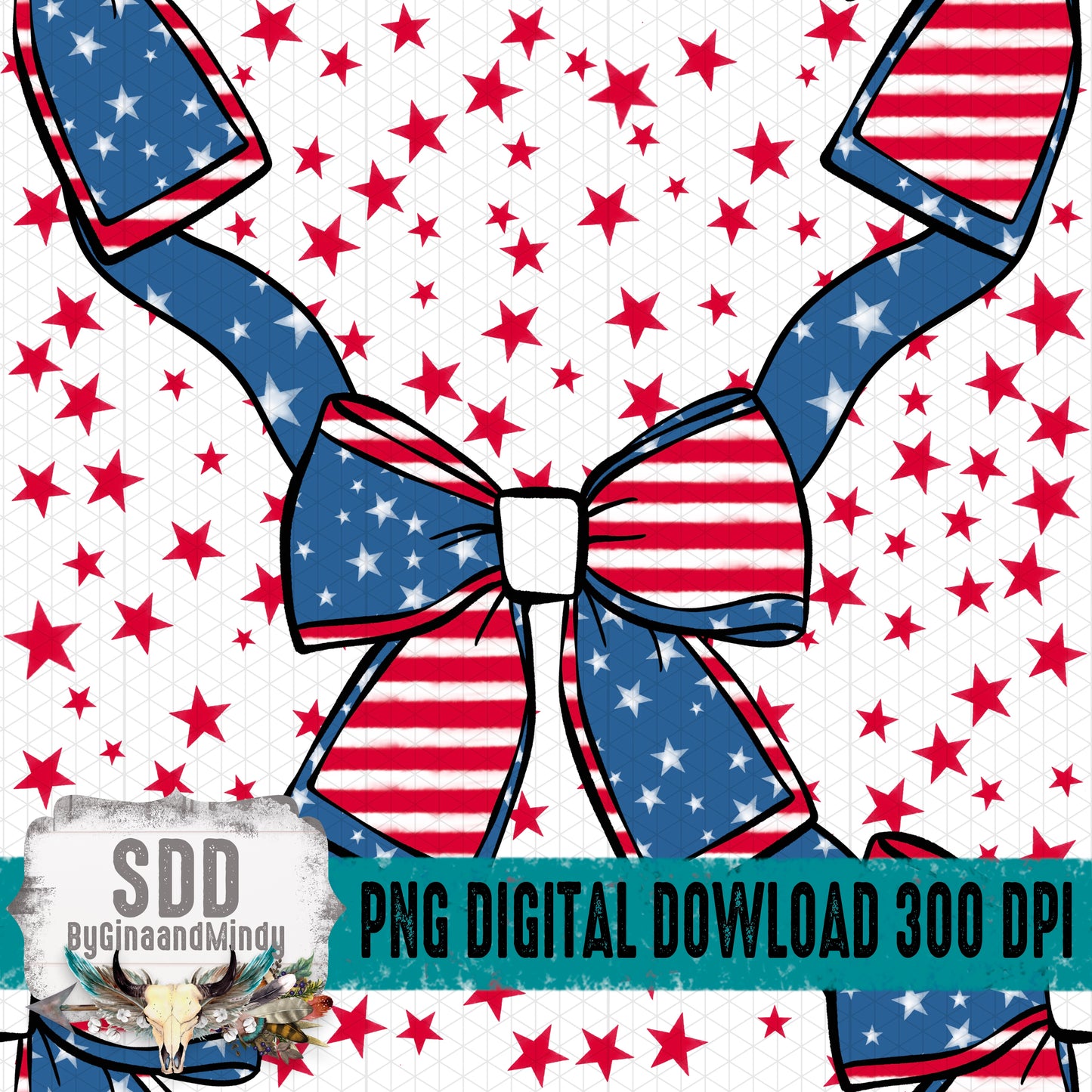 Coquette Patriotic Bow Seamless Bundle