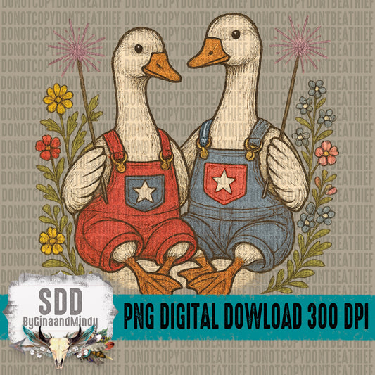 4th of July Vintage Geese
