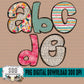 Chunky Fall Dot Floral Doodle Alpha (5 Sets Uppercase & Lowercase, 0-9, + Special Characters) (Copy)