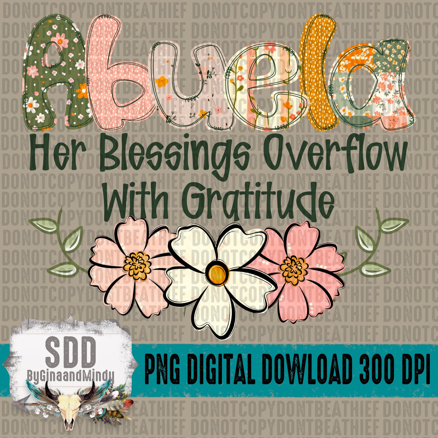 Boho Floral; Abuela