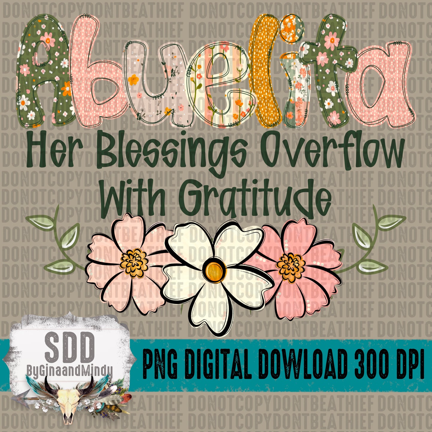 Boho Floral; Abuelita