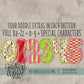 Colorful Christmas Alpha (6 Sets Aa-Zz, 0-9, Special Characters)