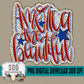 America the Beautiful Script Doodle