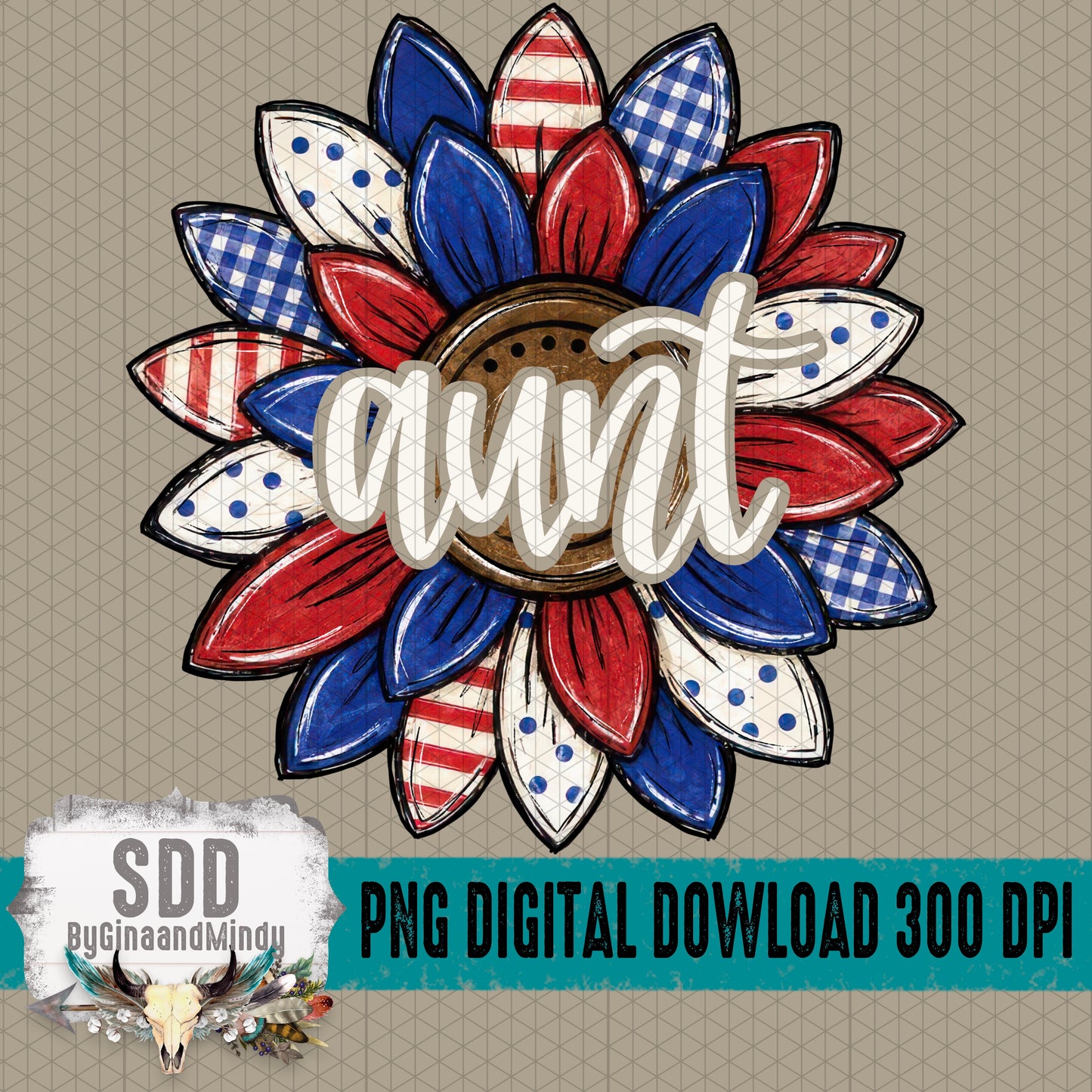 Patriotic Sunflower Collection; Aunt