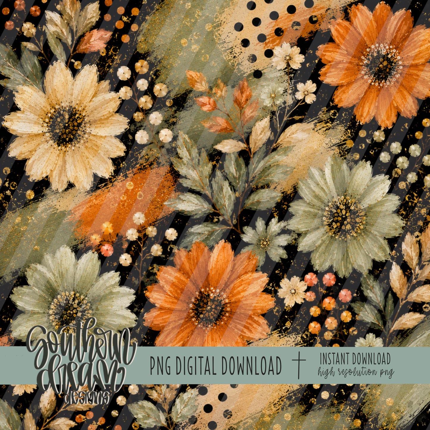 Autumn Meadow Collection Digital Paper (Not Seamless)