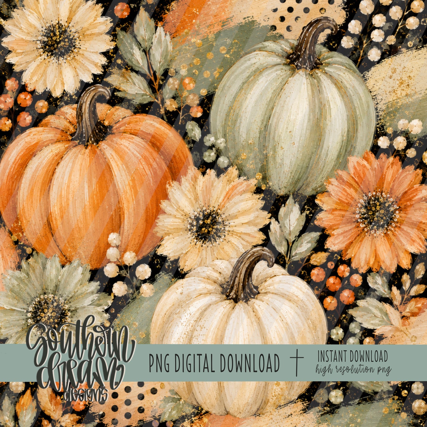 Autumn Meadow Collection Digital Paper (Not Seamless)