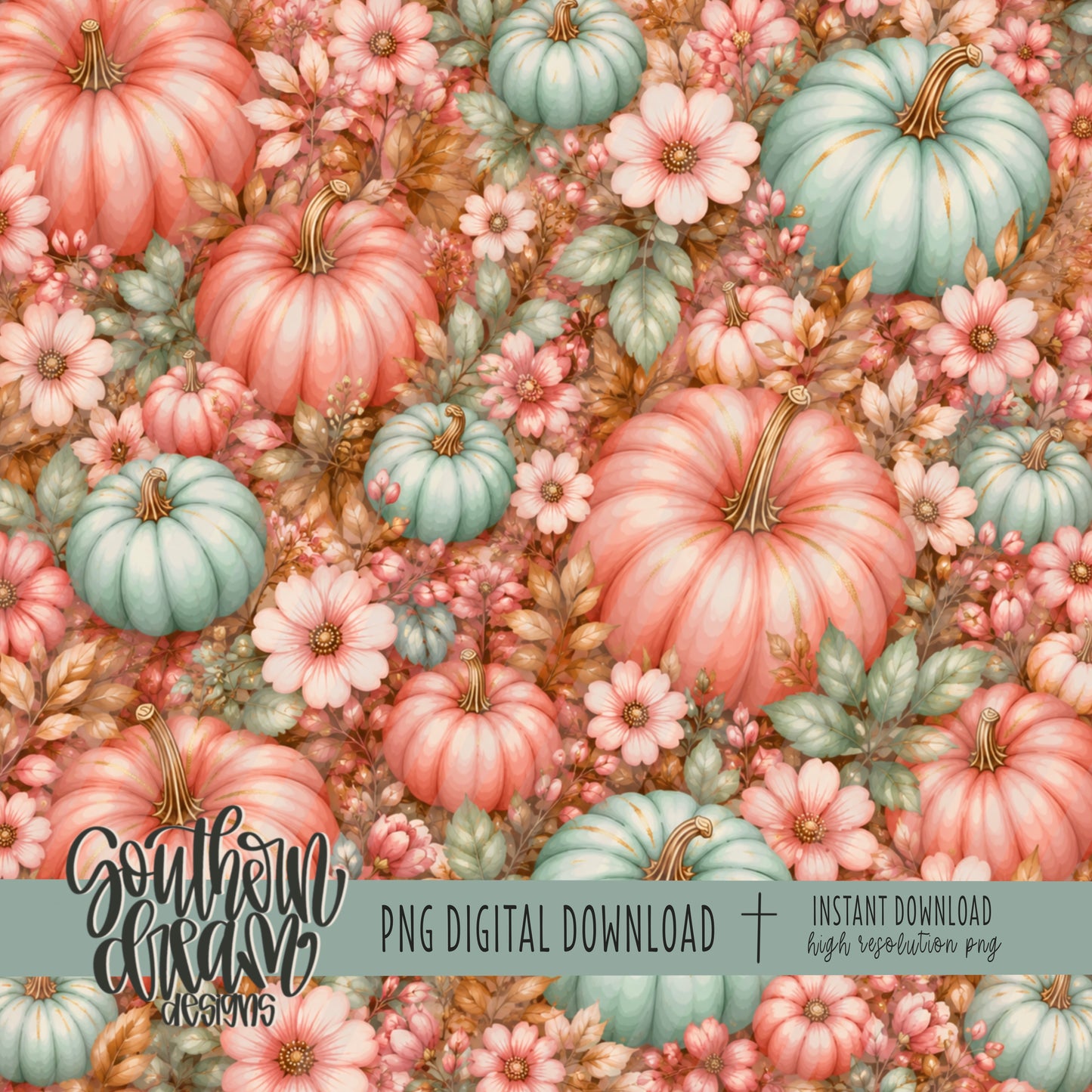 Autumn Pumpkin Patch Digital Paper BUNDLE (Not Seamless)