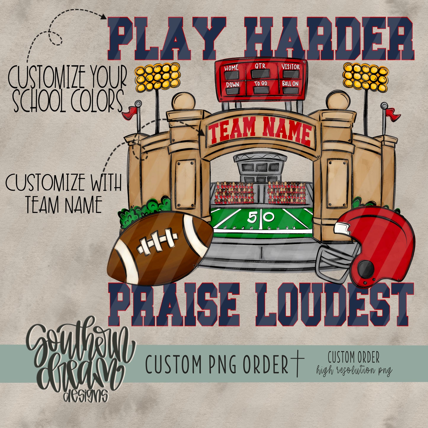 Faith Football Spirit Wear (CUSTOM) (Front & Back)