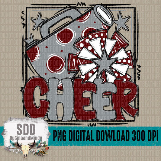 Cheer Bundle; Burgundy & Grey