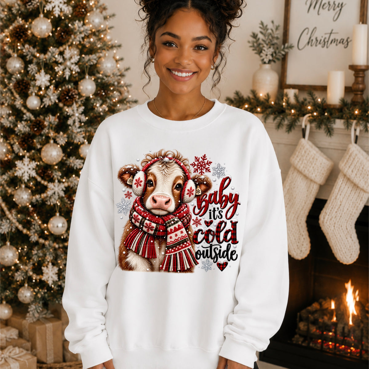 It's Cold Outside Christmas Cow