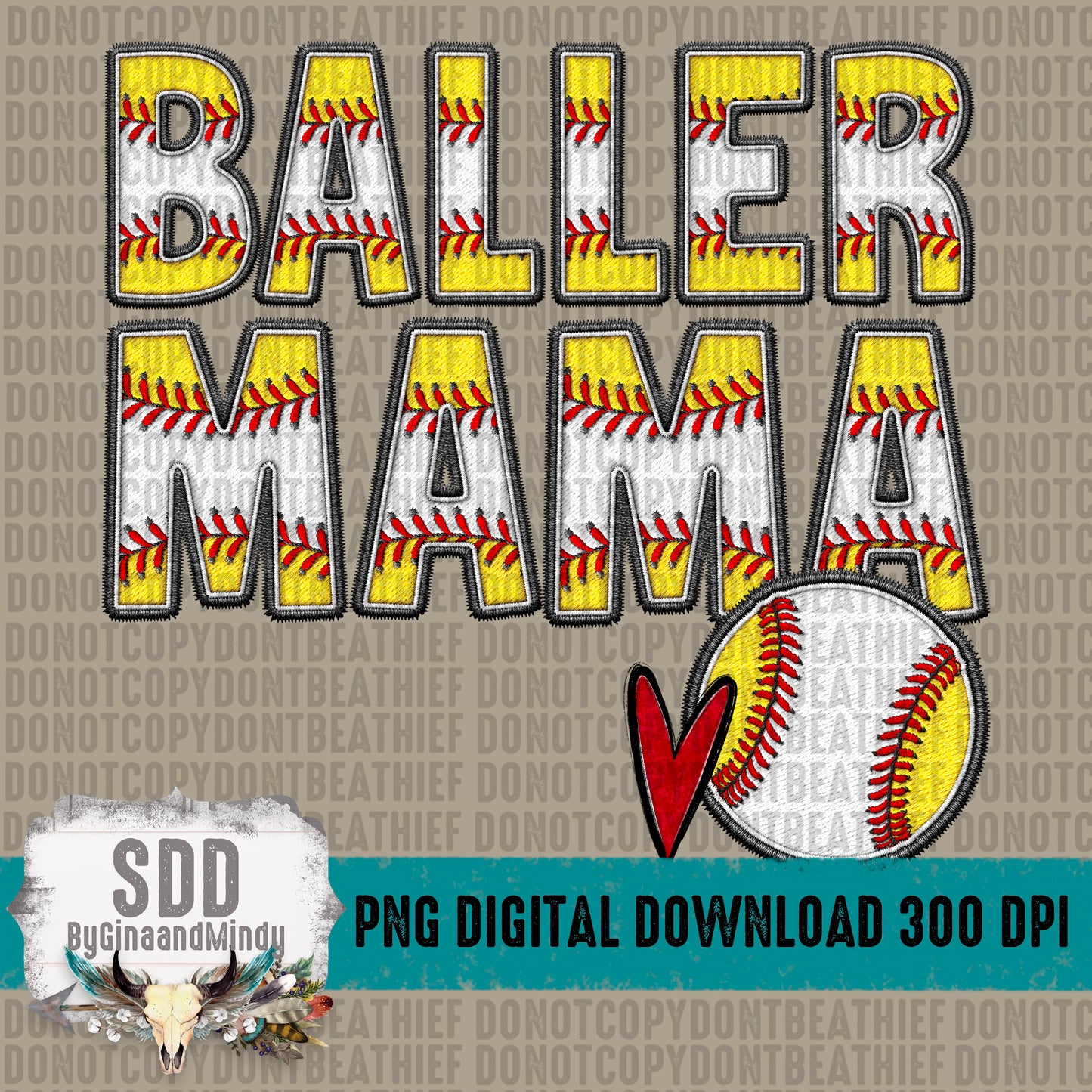 Baller Mama|Mom Softball|Baseball Bundle