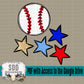 Take Me Out to the Ballgame Gold Doodle Alpha Set (6 Set Uppercase, Lowercase, 0-9, + Special Characters)