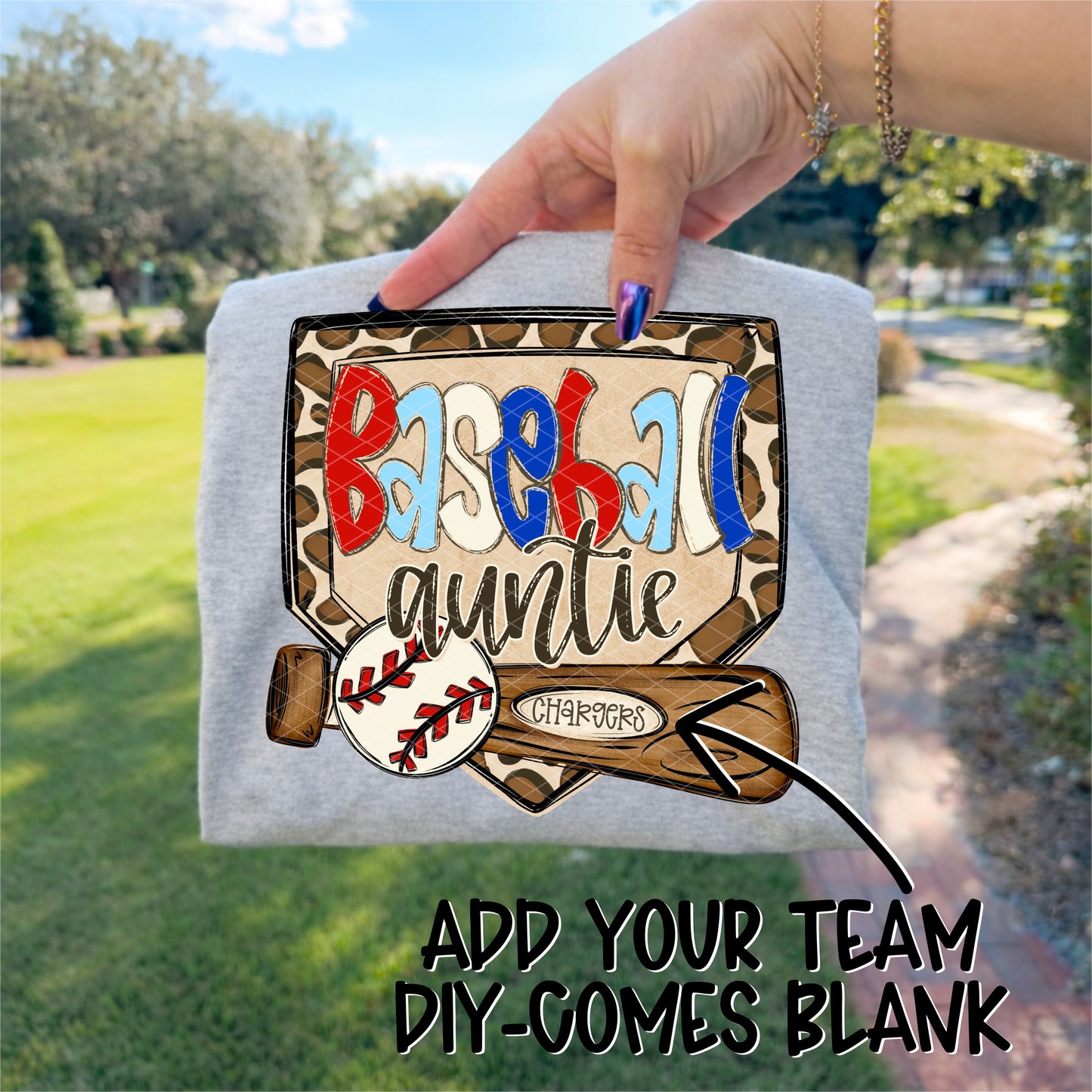 Baseball Auntie DIY (Font Used KA-Sadie May Bold)