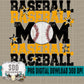 Baseball Mom; Black & Yellow Gold