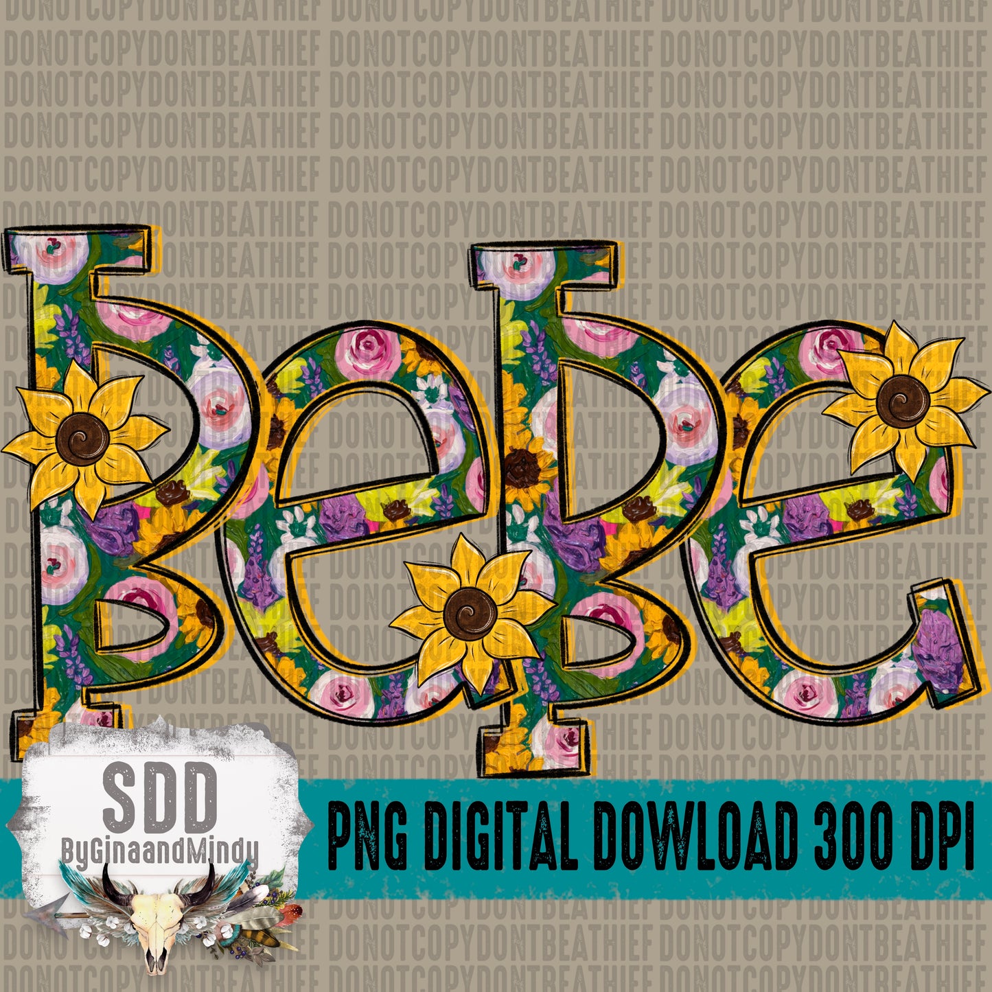 Floral Sunflowers; Bebe