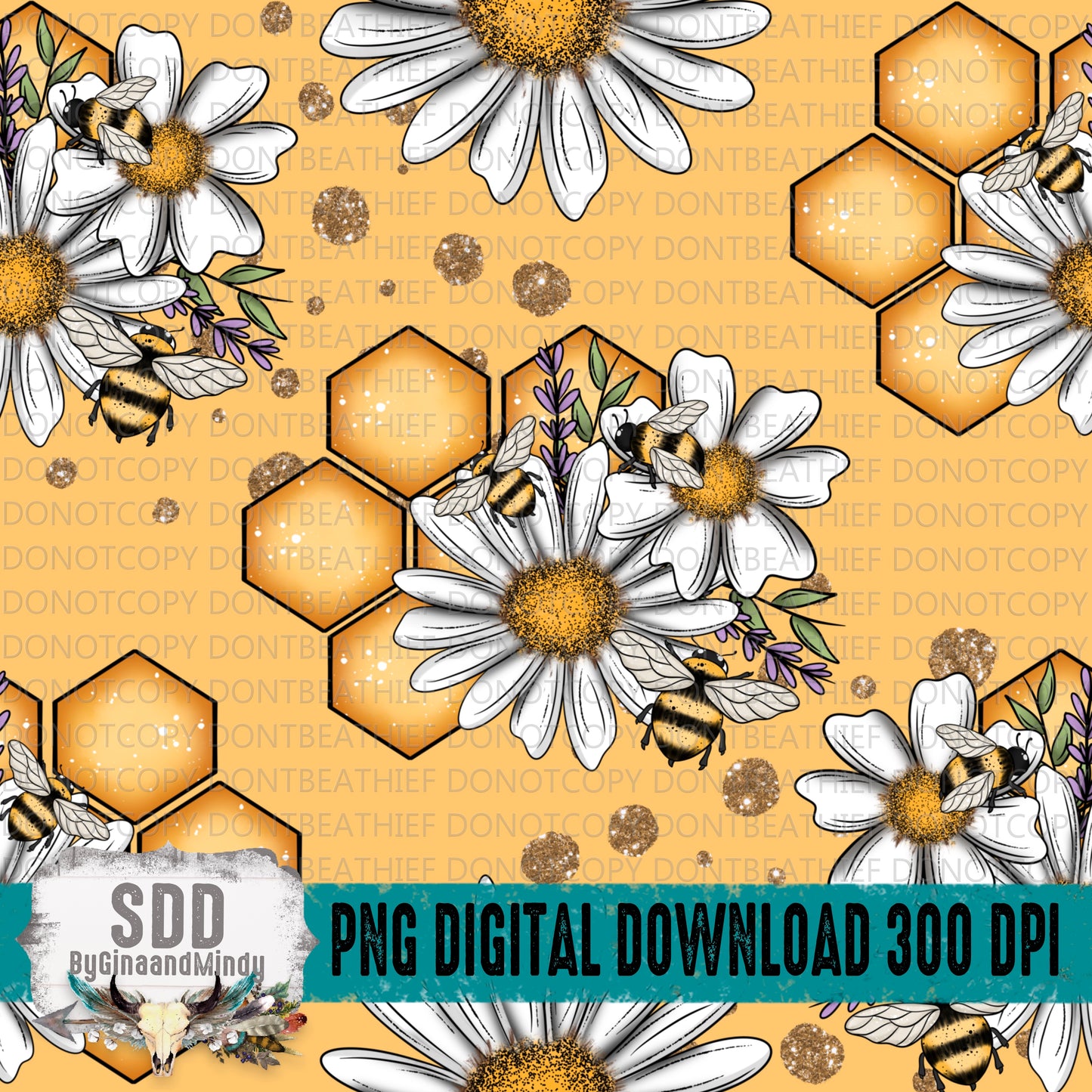 Retro Bee Garden Seamless Bundle