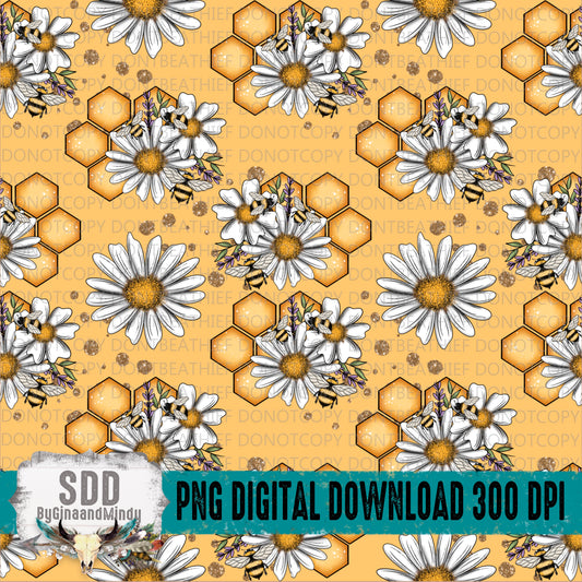 Retro Bee Garden Seamless Bundle