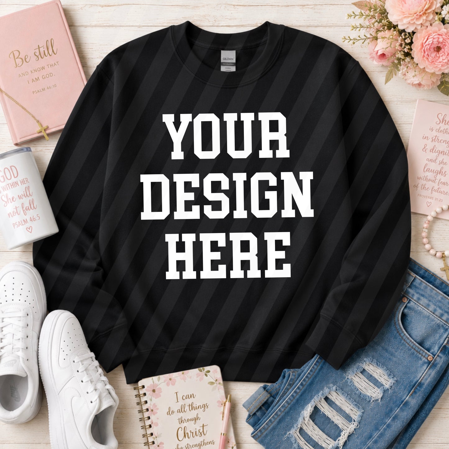 Black Crew Sweatshirt (Faith/Christian)