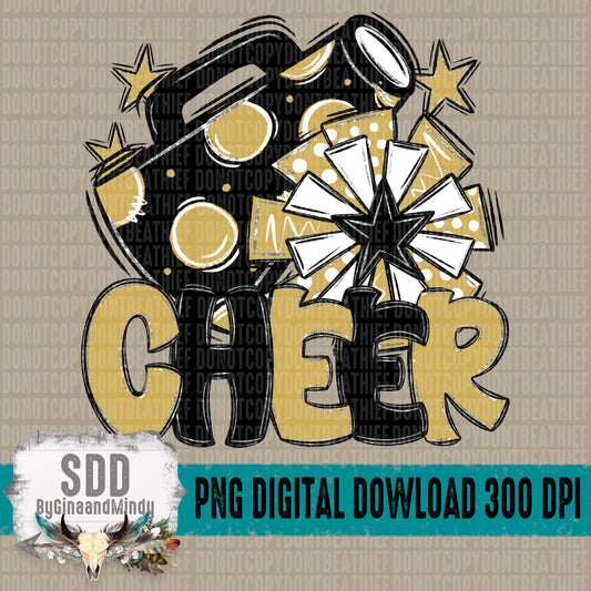 Cheer Bundle; Black & Vegas Gold