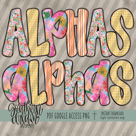 Blooming Summer Doodle Alpha (4 Sets Aa-Zz)
