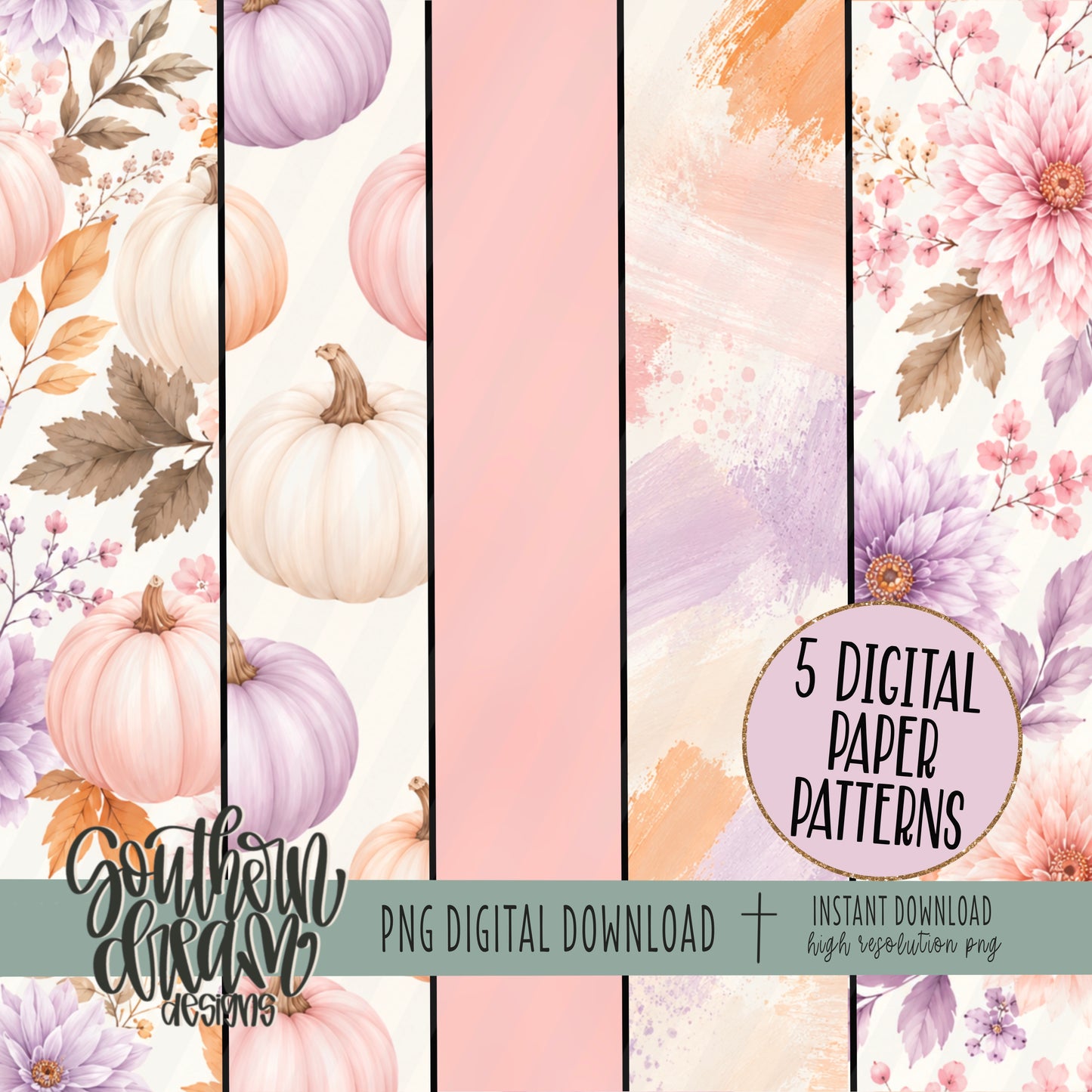Blush Harvest Digital Paper BUNDLE (Not Seamless)