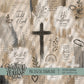 Boho Faith Mixed Media Digital Paper (Not Seamless)