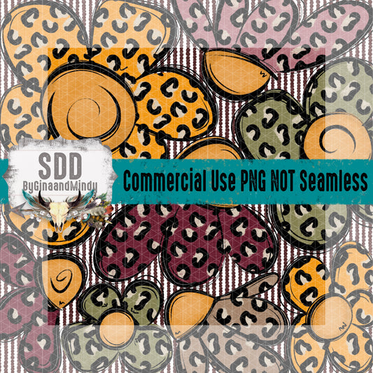 Boho Floral Leopard Paper Bundle (Not Seamless)