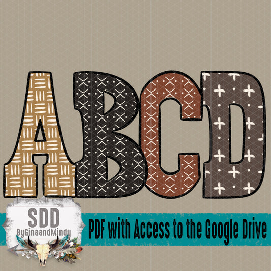 Boho Western Alpha (4 Sets Uppercase, 0-9)