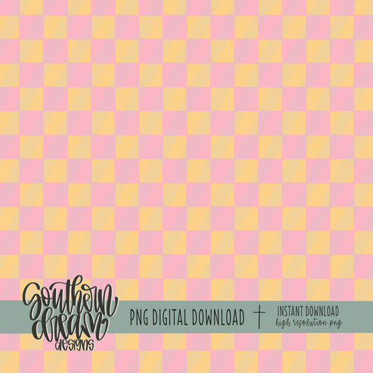Boho Glam Checkered Digital Paper (Not Seamless)