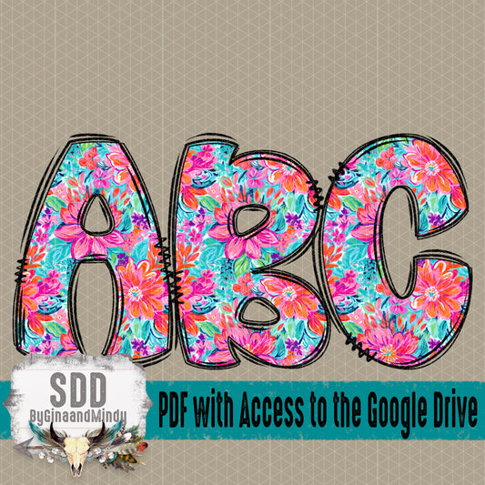 Bold Bloom Alpha (1 Set Uppercase, Lowercase, 0-9, Special Characters)