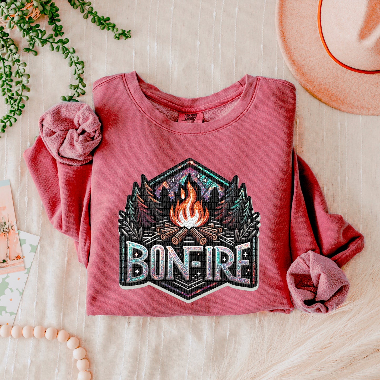 Bonfire Faux Embroidery