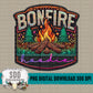 Bonfire Hoodie Faux Embroidery