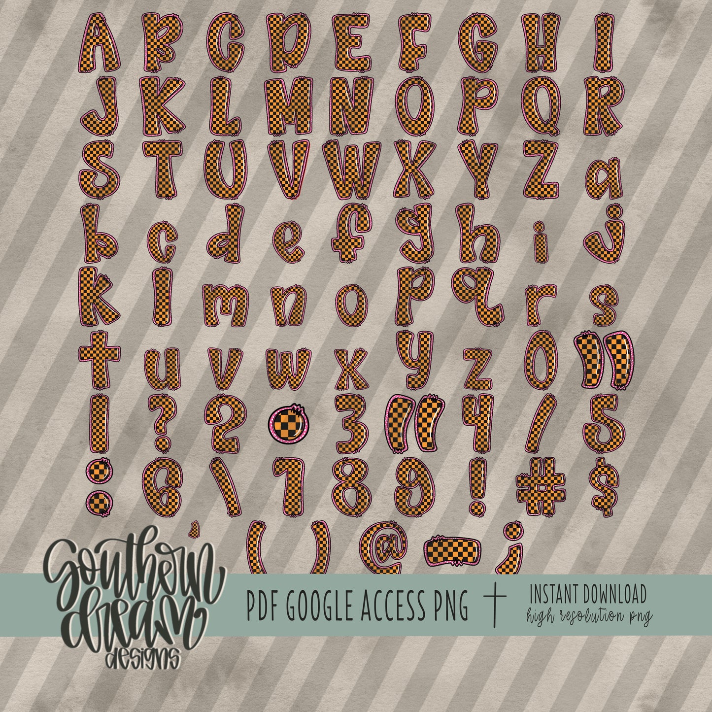 Boo Halloween Doodle Alpha (4 Sets Aa-Zz, 0-9, Special Characters)