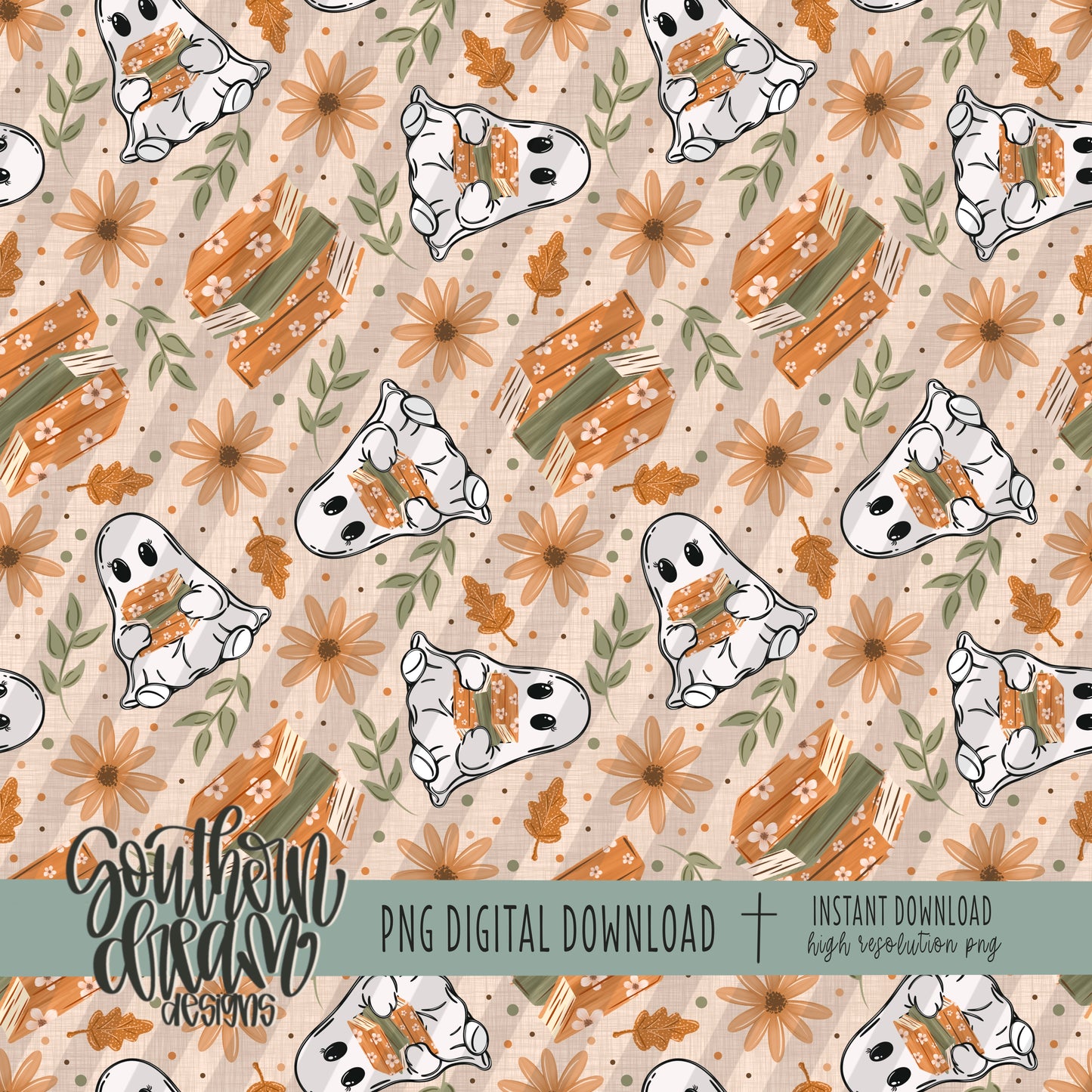 Booked Ghosties Seamless Digital Paper BUNDLE