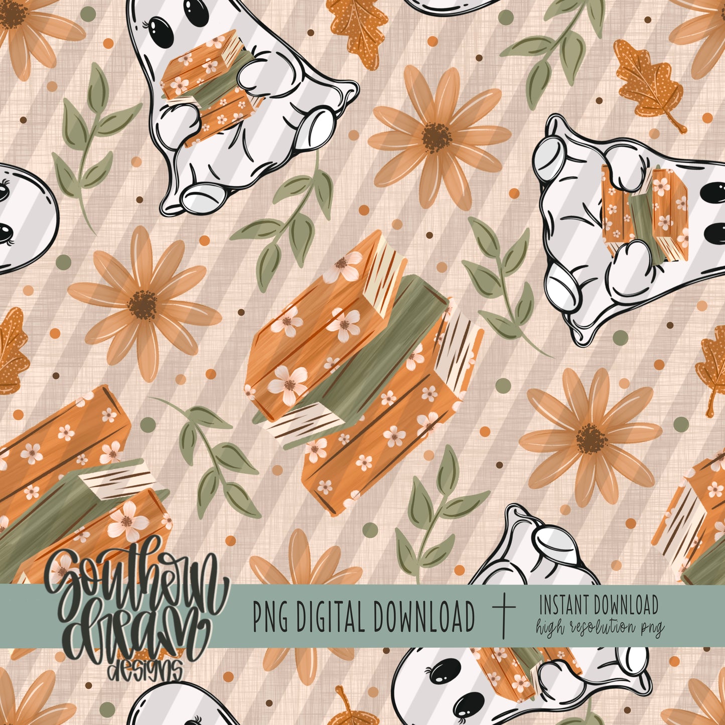 Booked Ghosties Seamless Digital Paper BUNDLE