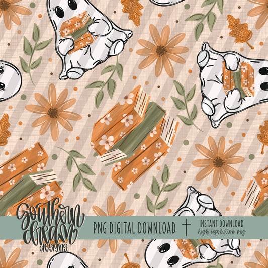Booked Ghosties Seamless Digital Paper BUNDLE