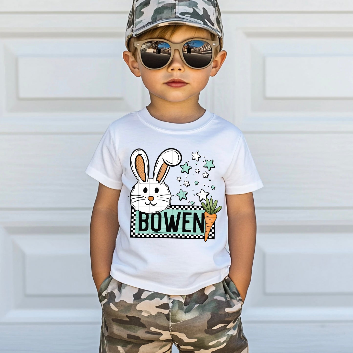 Checkered Boy Easter Name Plate DIY