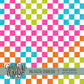 Bright Summer Checkered 2 Digital Paper (Not Seamless)