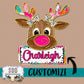 Brush Stroke Reindeer (Girl) Personalize Yourself or We Can