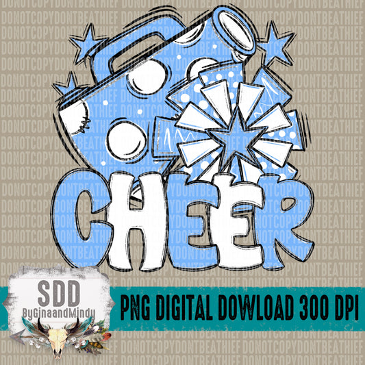 Cheer Bundle; Columbia Blue & White