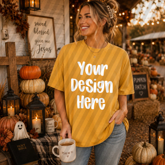 Mustard Fall Spooky Faith Mockup