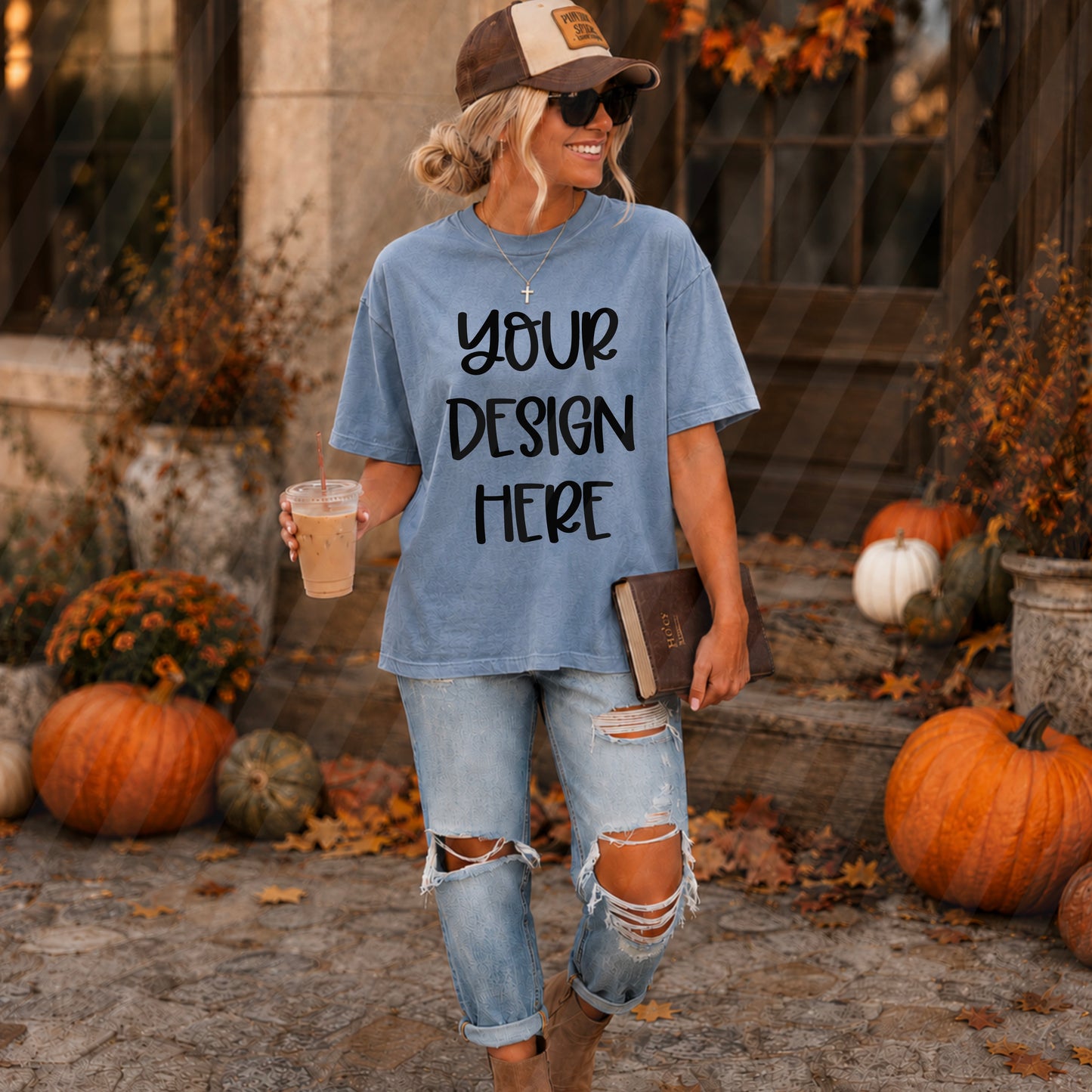 Washed Denim Faith Fall