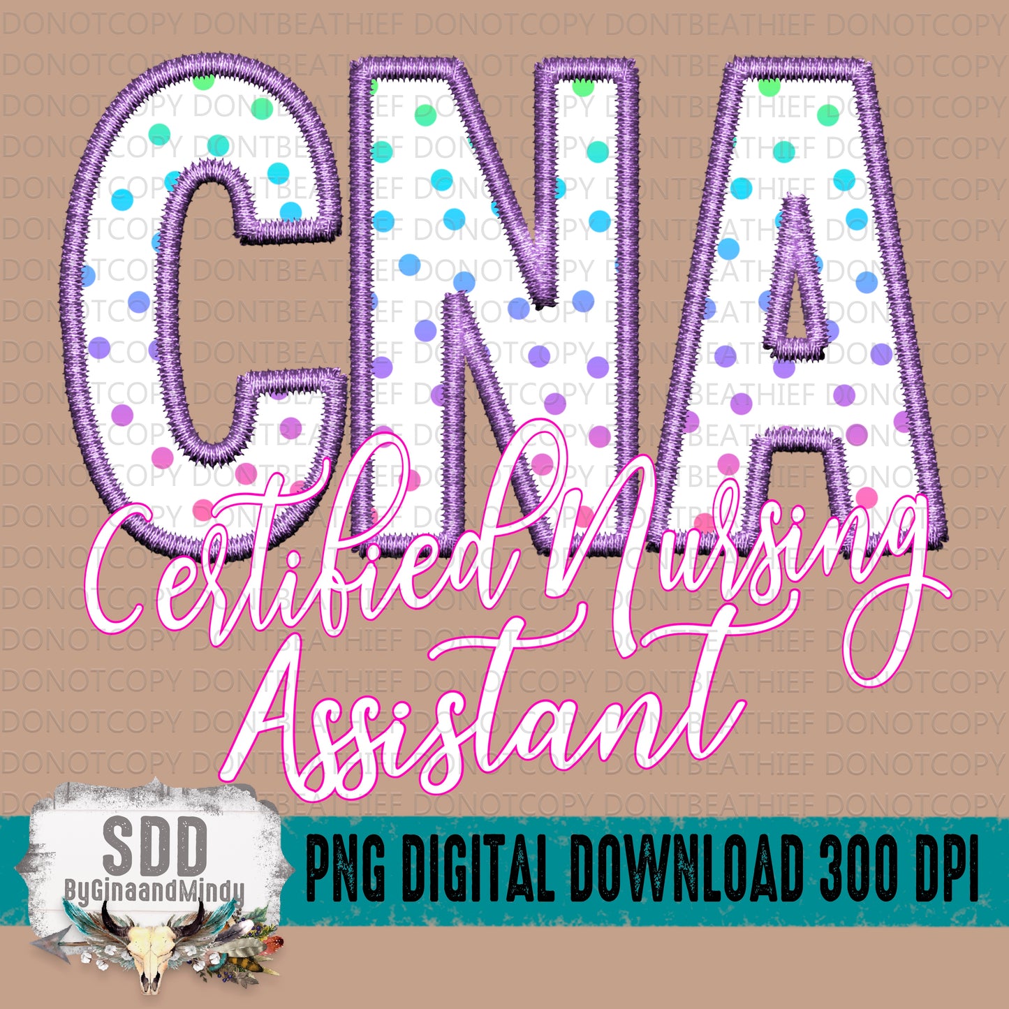 CNA Dots Embroidery