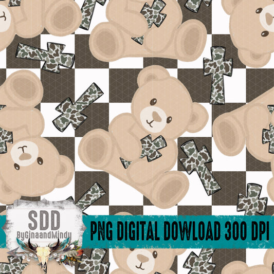Camo Bear Cross Seamless Bundle