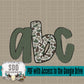 Camo Doodle Alpha (2 Sets Uppercase & Lowercase ONLY)