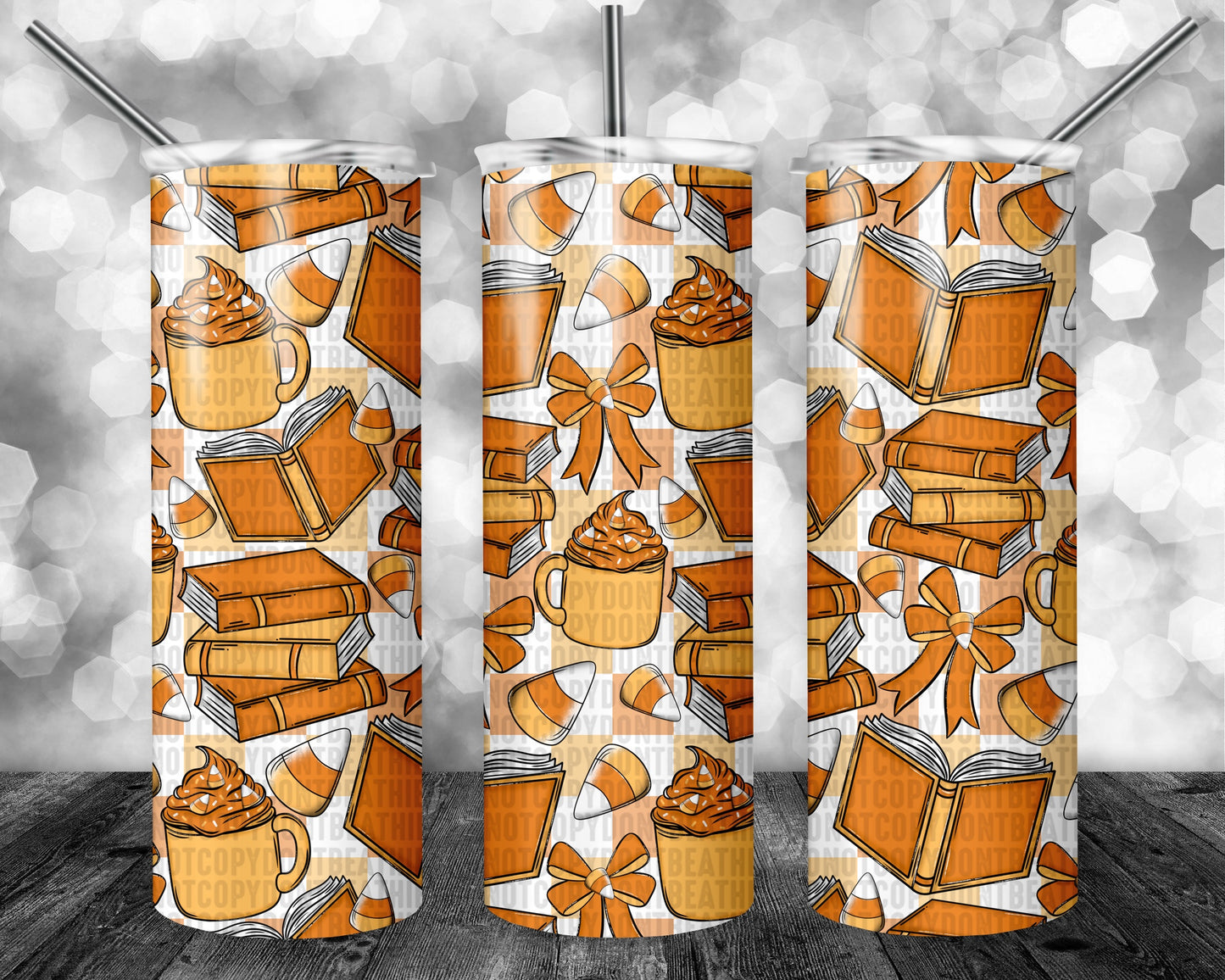 Candy Corn & Books Seamless Bundle