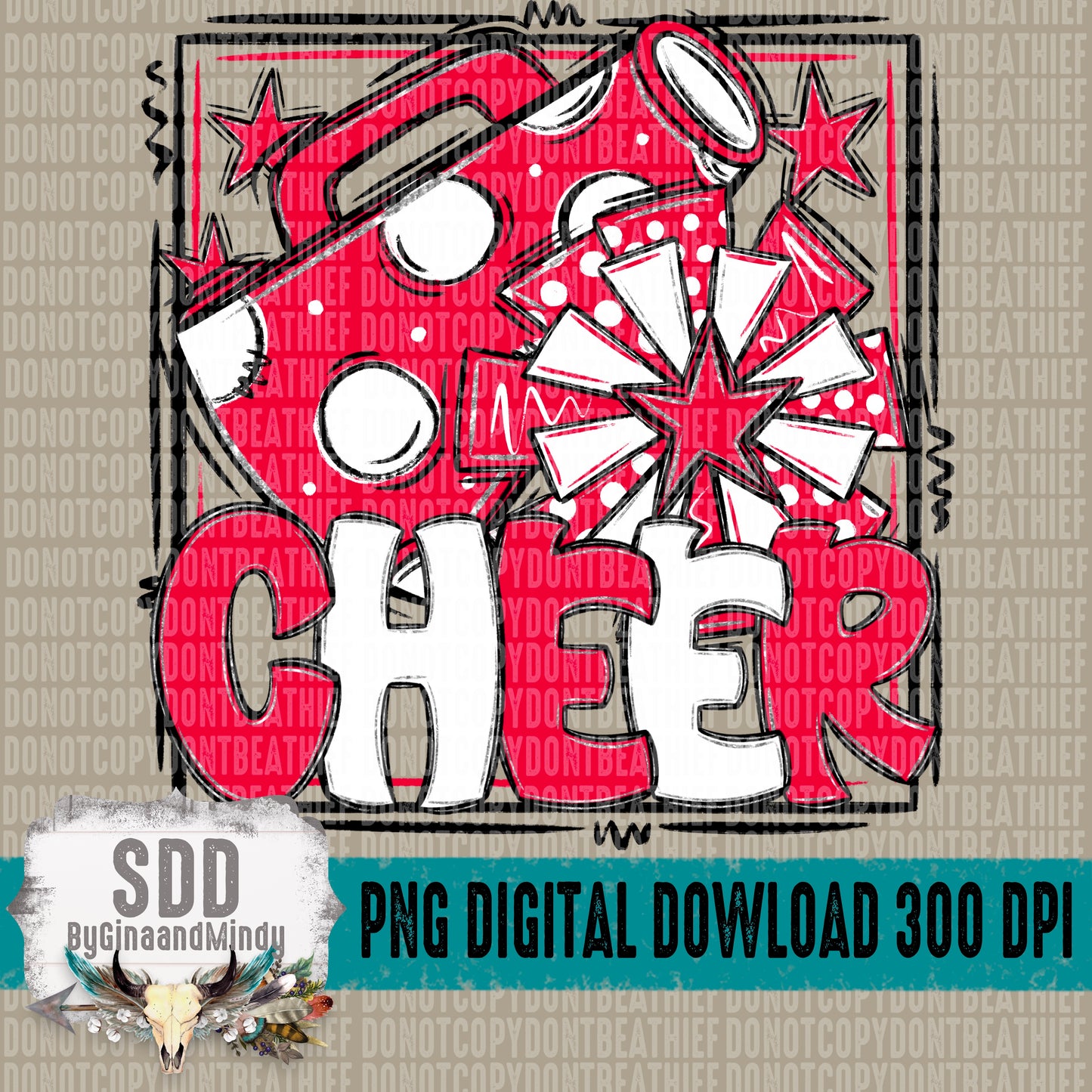 Cheer Bundle; Cardinal Red & White