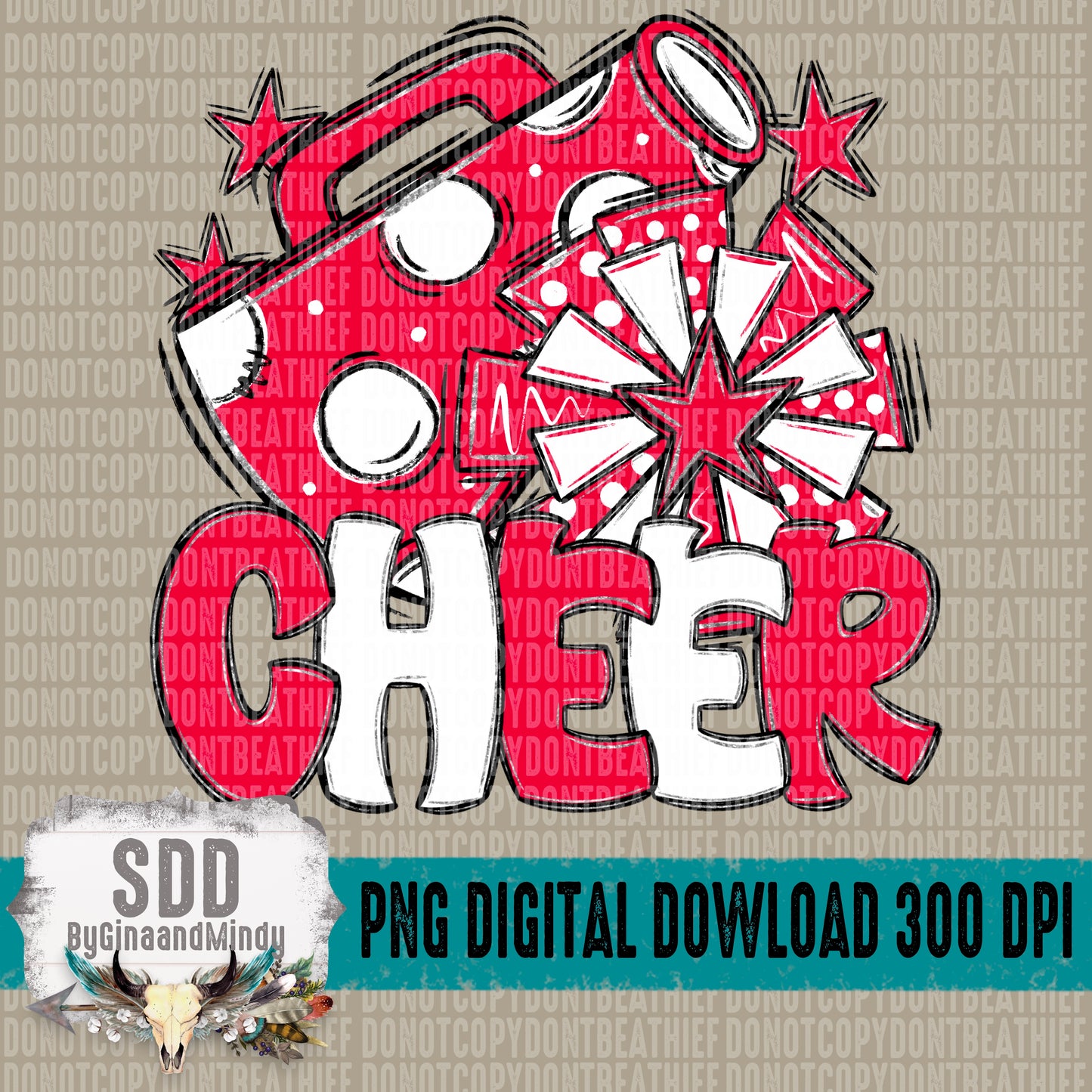 Cheer Bundle; Cardinal Red & White