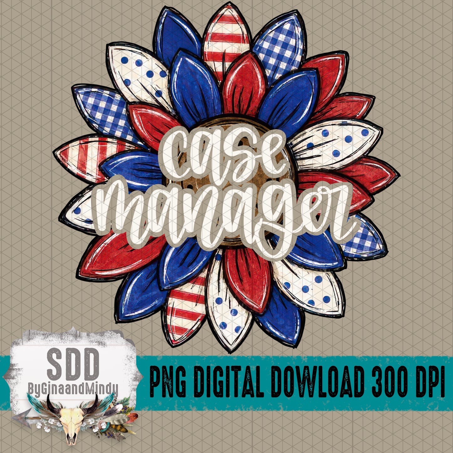 Patriotic Sunflower Collection; Case Manager